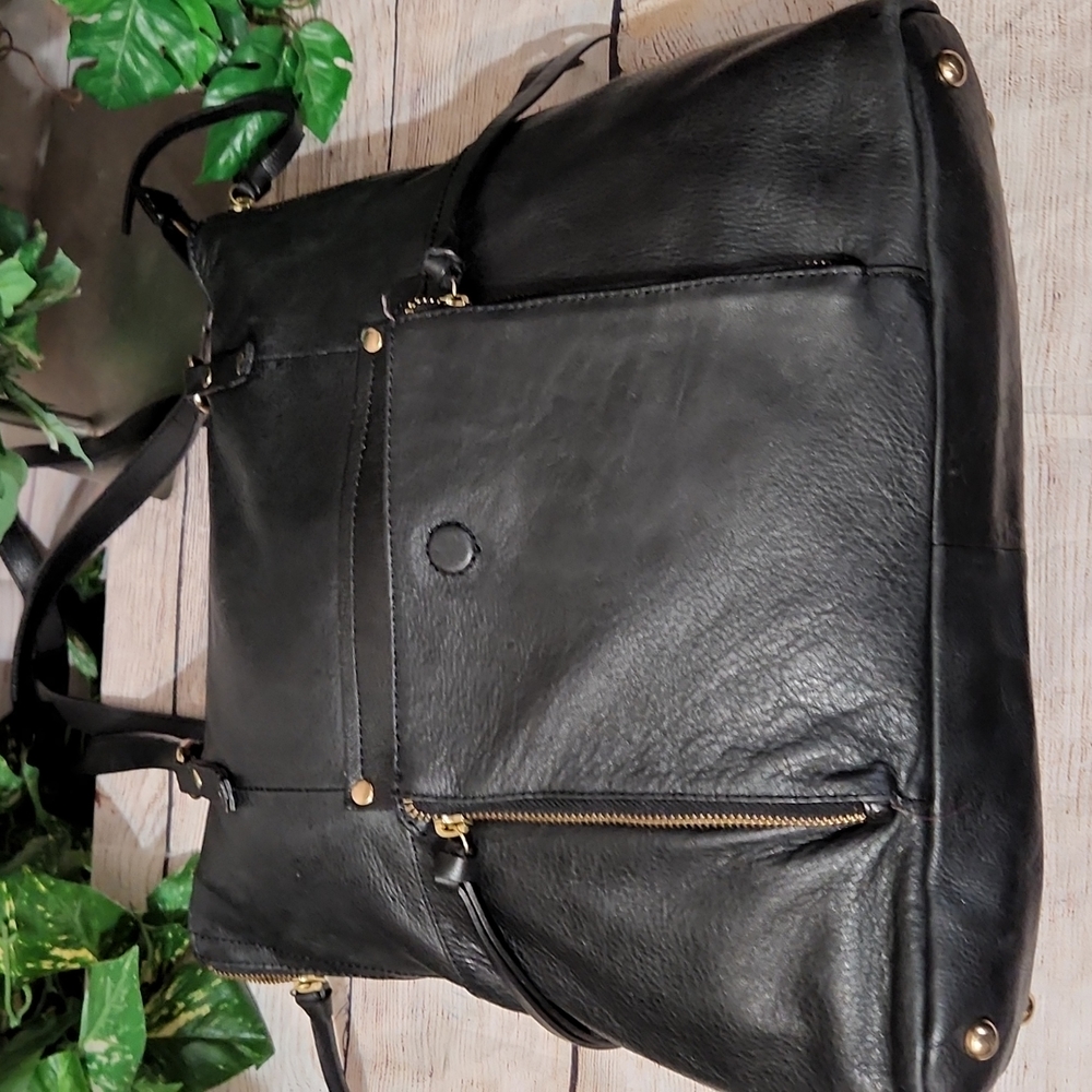 Kooba Everett Black Pebbled Leather Tote - Picture 8 of 16